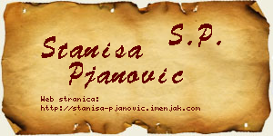Staniša Pjanović vizit kartica